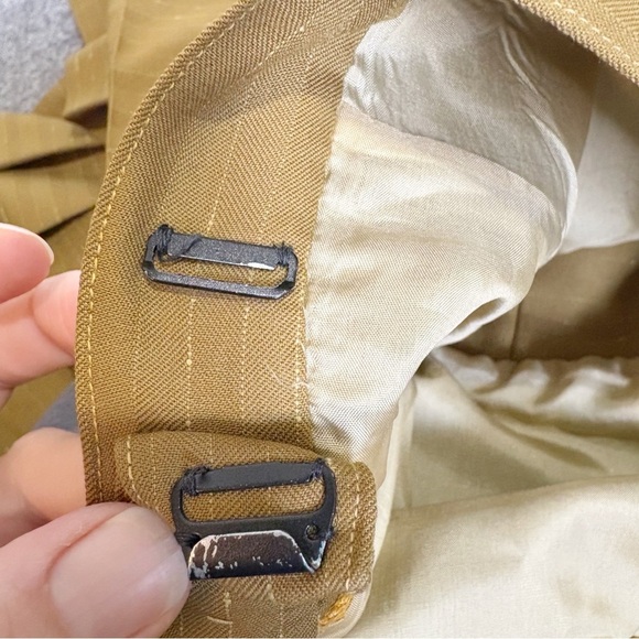 Salvatore Ferragamo Vintage Wool Silk Tiered Box Pleat Midi Skirt Size Small XS - Picture 14 of 16